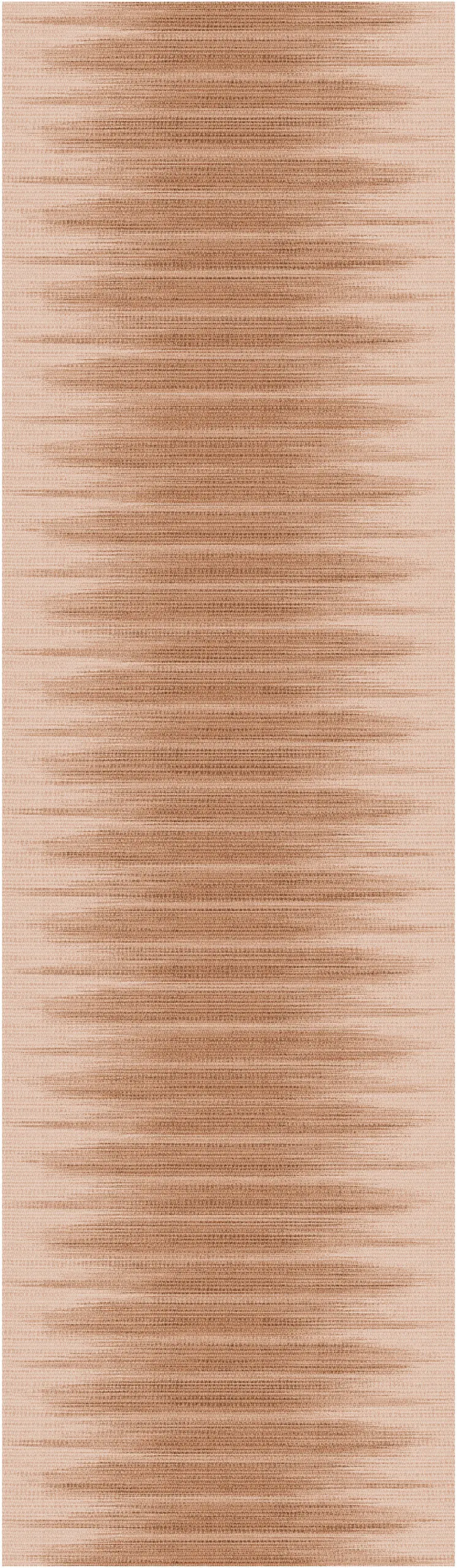 8' Brown Ombre Distressed Non Skid Runner Rug