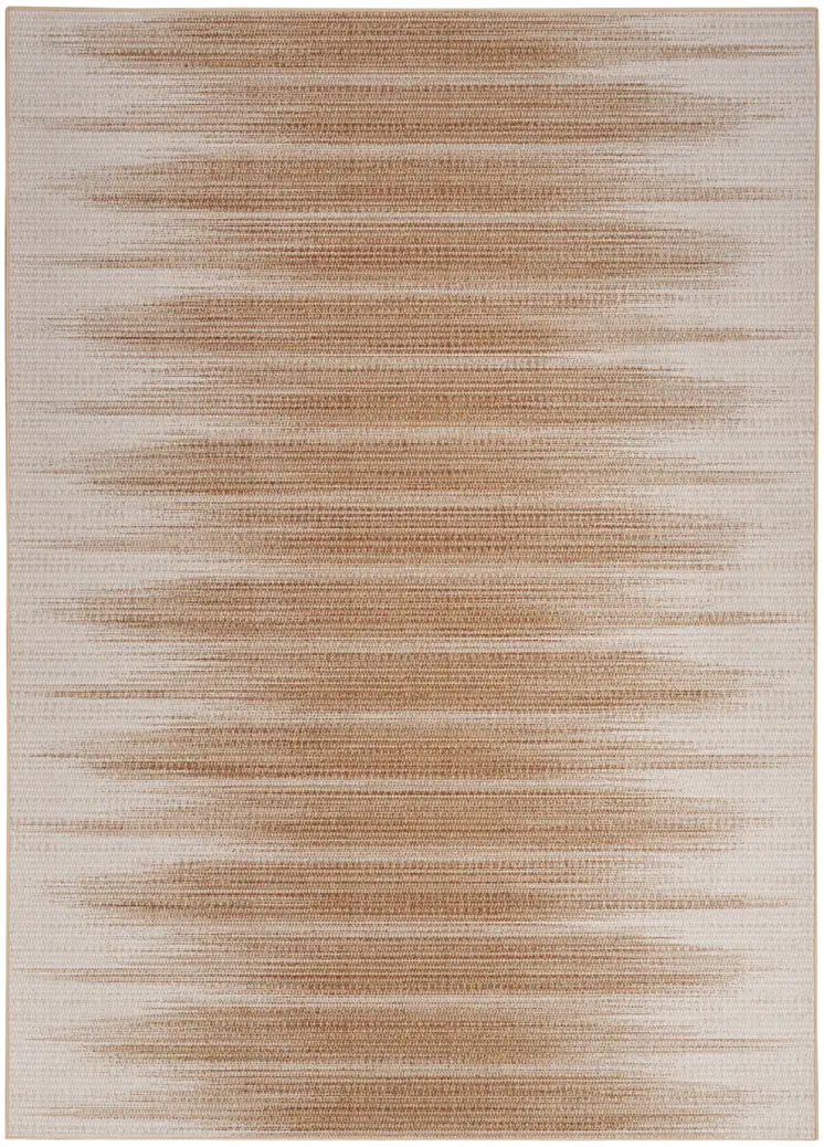 5' X 7' Brown Ombre Distressed Non Skid Area Rug