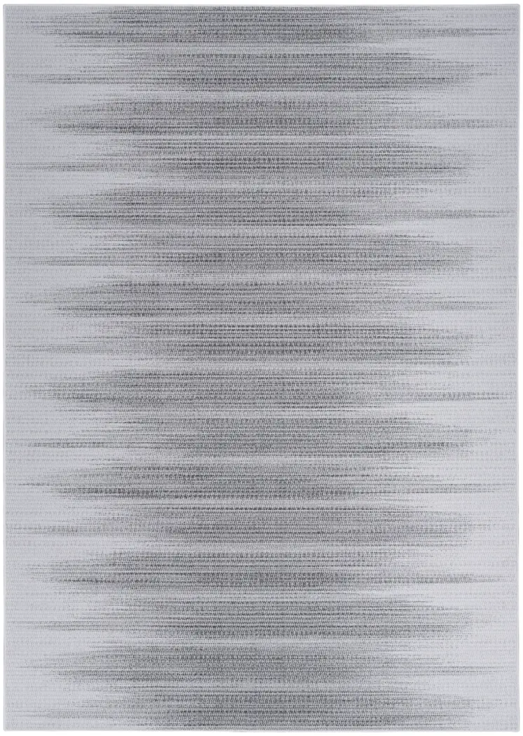 5' X 7' Gray Ombre Distressed Non Skid Area Rug