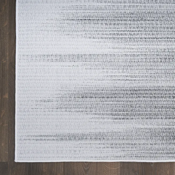 5' X 7' Gray Ombre Distressed Non Skid Area Rug