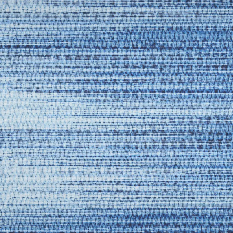 6' X 9' Blue Ombre Distressed Non Skid Area Rug