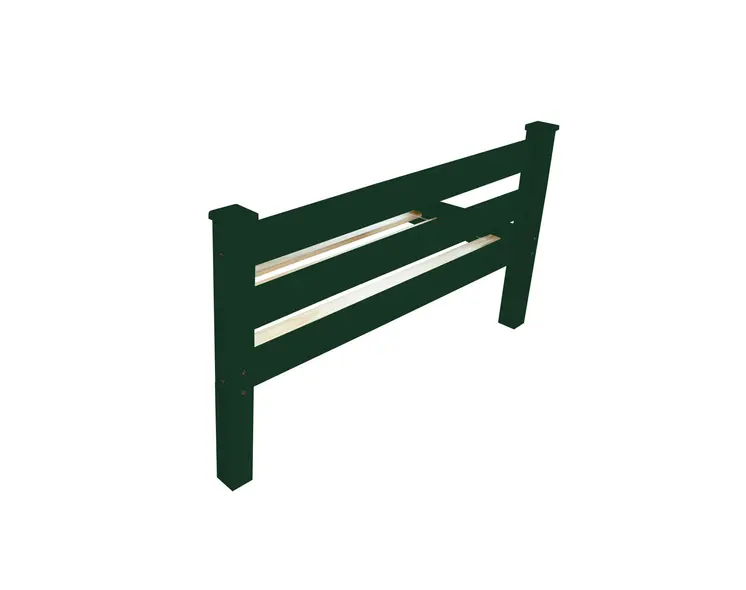Dark Green Solid Wood Twin Bed Frame