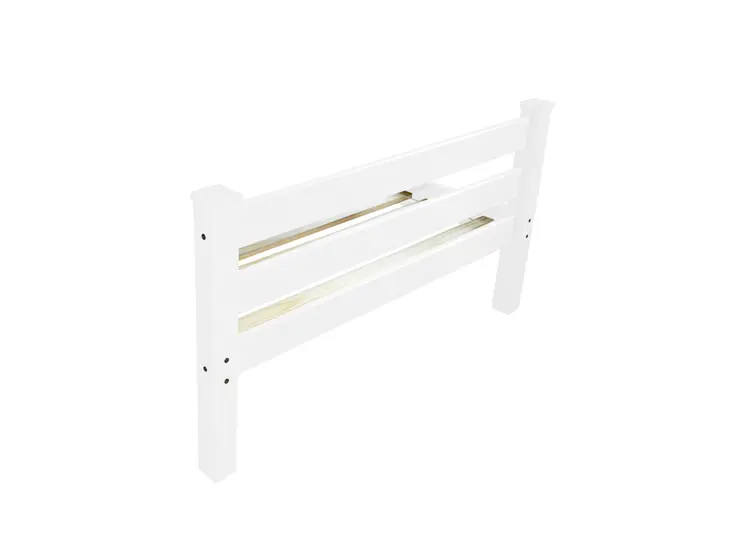 White Solid Wood Twin Bed Frame