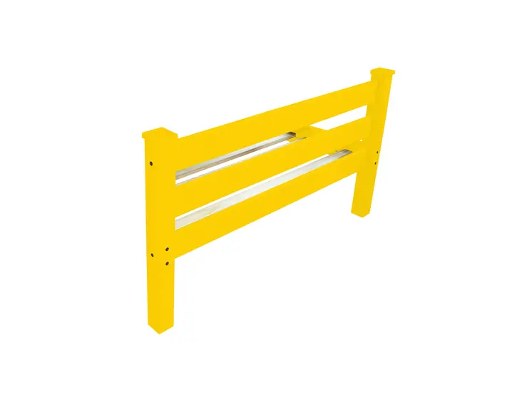 Canary Yellow Solid Wood Full Bed Frame