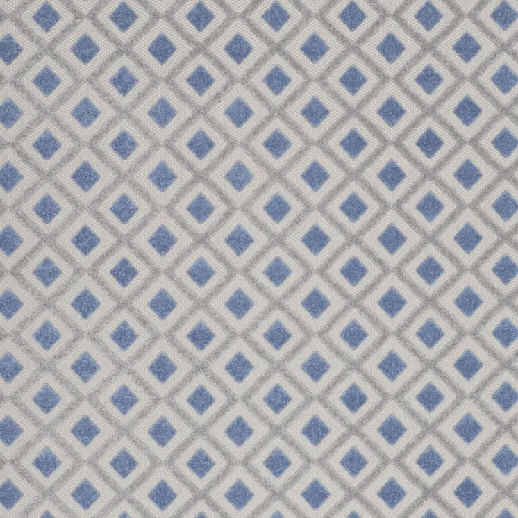 8' X 11' Blue And Gray Geometric Indoor Outdoor Area Rug
