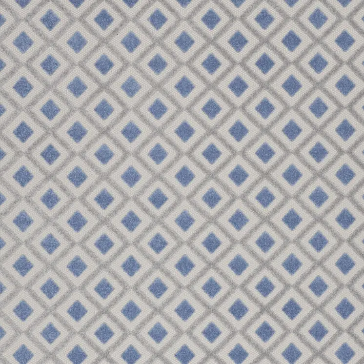 8' X 11' Blue And Gray Geometric Indoor Outdoor Area Rug