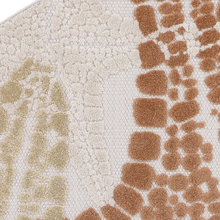 5' Ivory Yellow Orange And Green Round Starfish Indoor Outdoor Area Rug