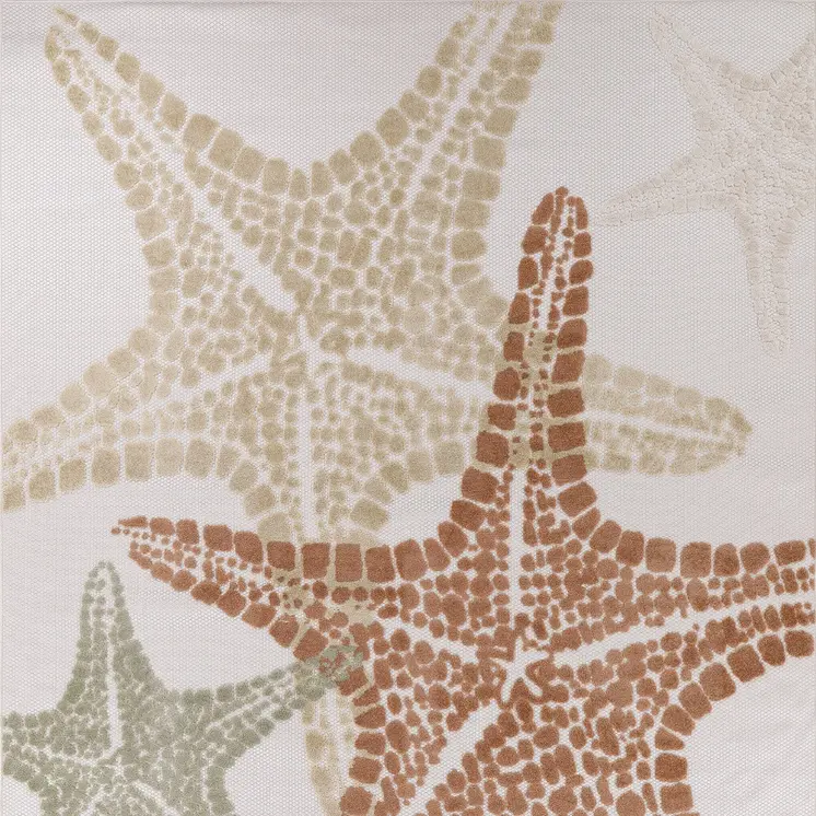8' X 11' Ivory Yellow Orange And Green Starfish Indoor Outdoor Area Rug