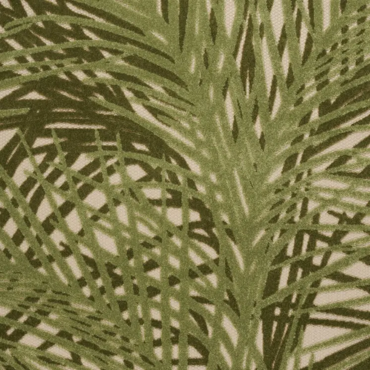 5' X 8' Ivory And Green Palm Leaf Indoor Outdoor Area Rug