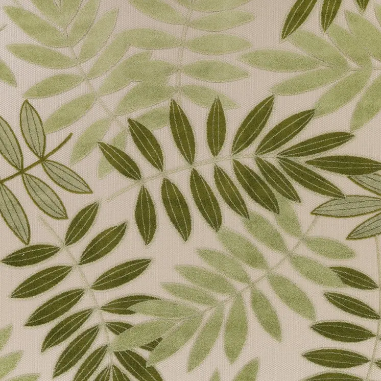 10' X 14' Ivory And Green Palm Leaf Indoor Outdoor Area Rug