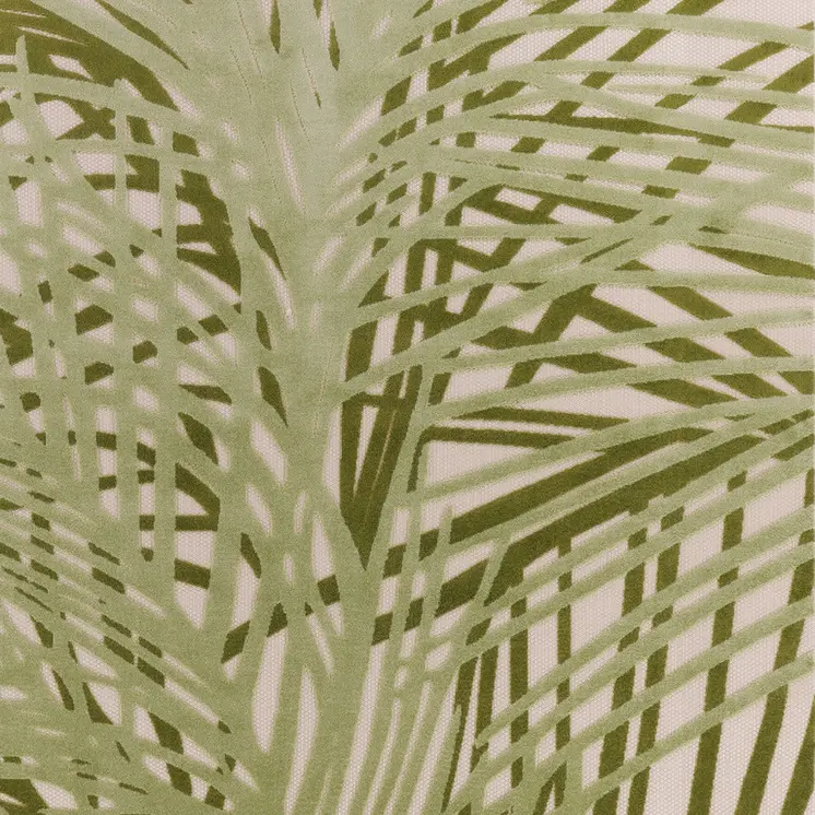 10' X 14' Ivory And Green Palm Leaf Indoor Outdoor Area Rug