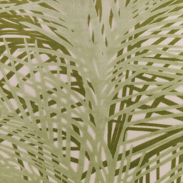 9' X 12' Ivory And Green Palm Leaf Indoor Outdoor Area Rug