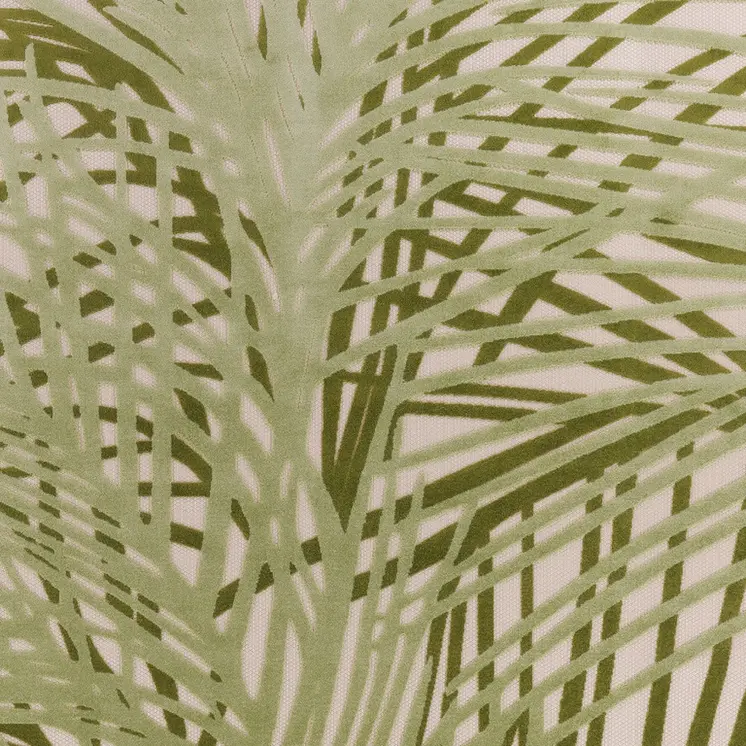 9' X 12' Ivory And Green Palm Leaf Indoor Outdoor Area Rug