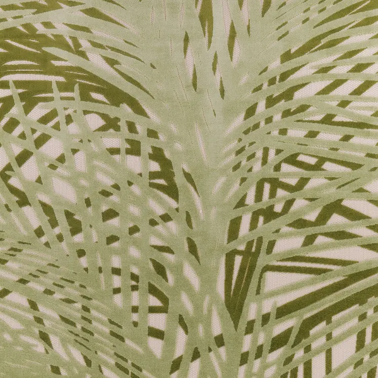 12' X 15' Ivory And Green Palm Leaf Indoor Outdoor Area Rug