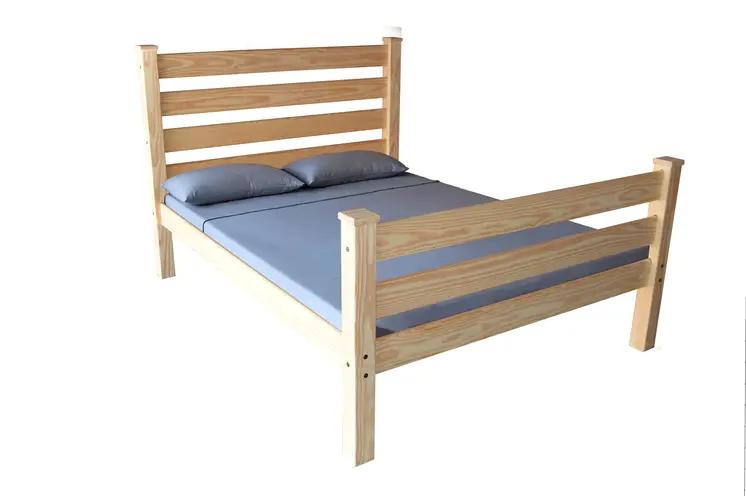 Natural Solid Wood Queen Bed Frame