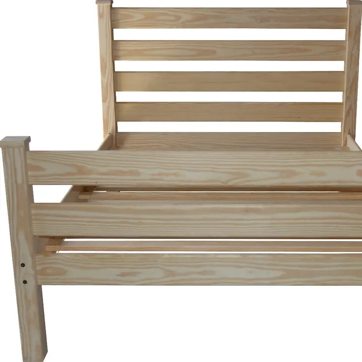 Natural Solid Wood Queen Bed Frame