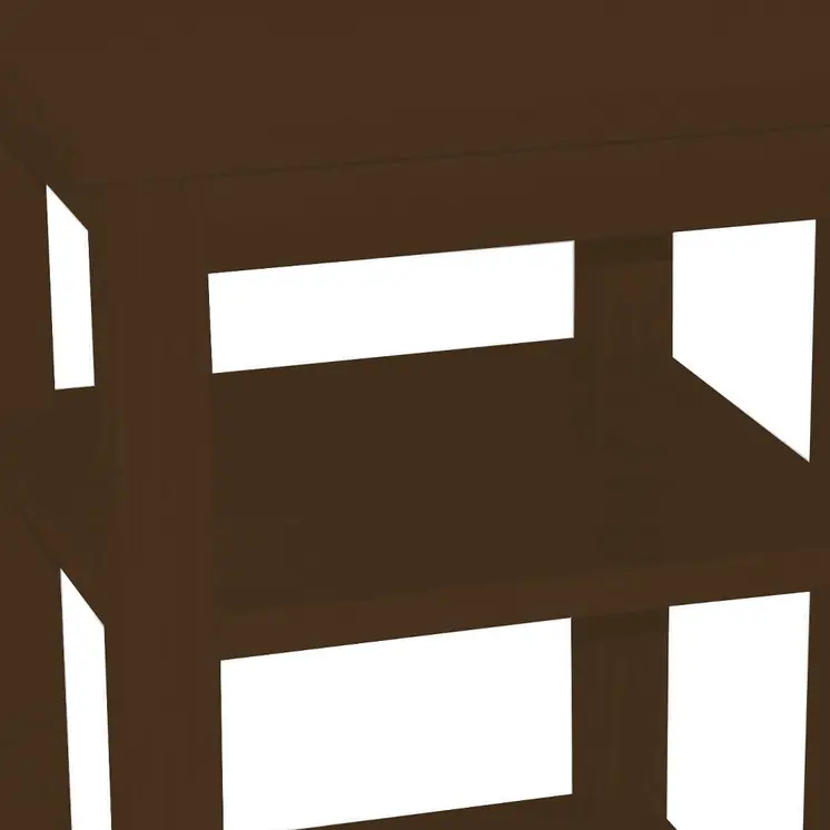 28" Dark Brown Solid Wood Nightstand