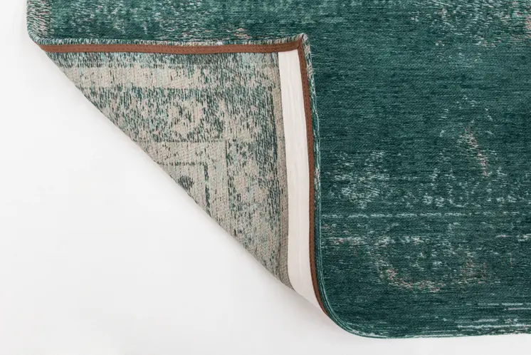7' X 9' Gray and Green Medallion Non Skid Area Rug