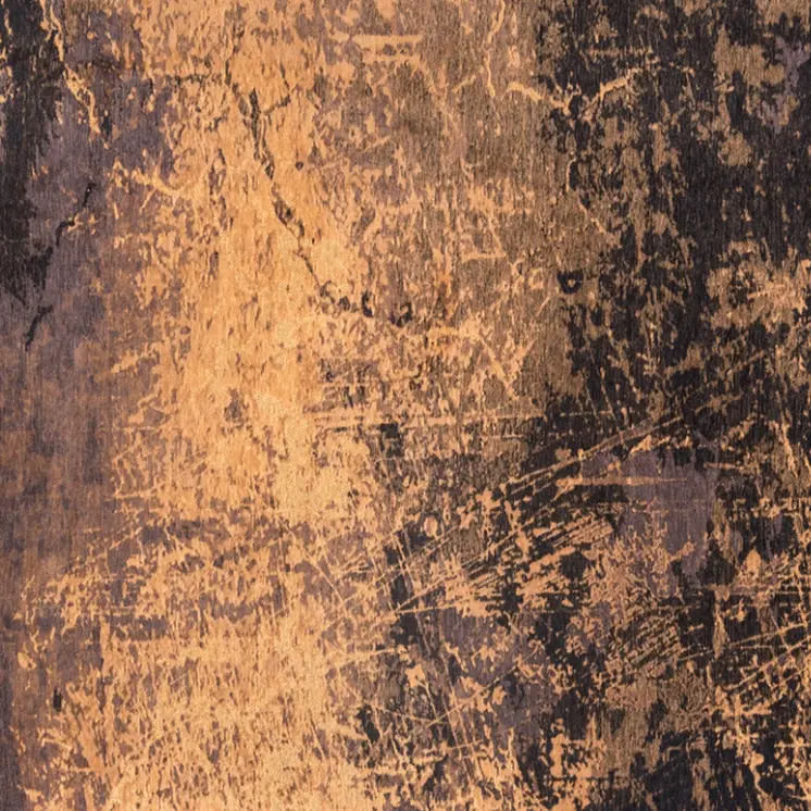 9' X 13' Yellow and Brown Abstract Non Skid Area Rug
