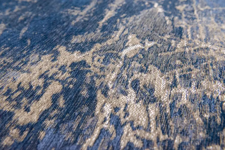 5' X 7' Blue and Gray Abstract Non Skid Area Rug