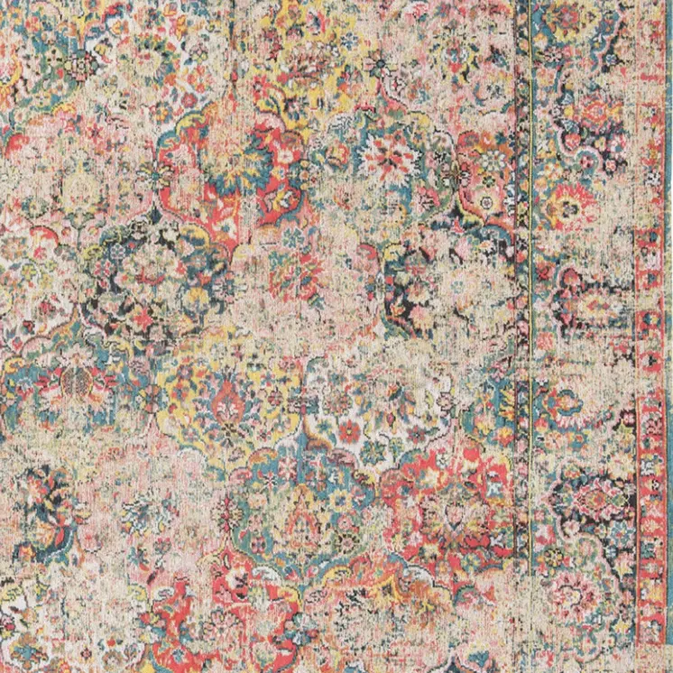 5' X 7' Red Oriental Non Skid Area Rug