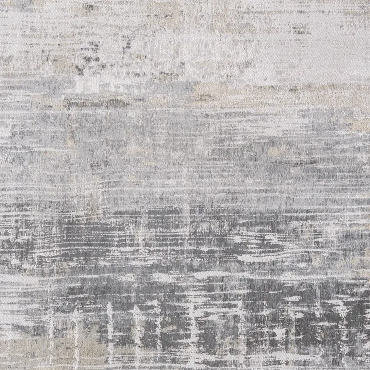 6' X 8' Gray and White Abstract Non Skid Area Rug