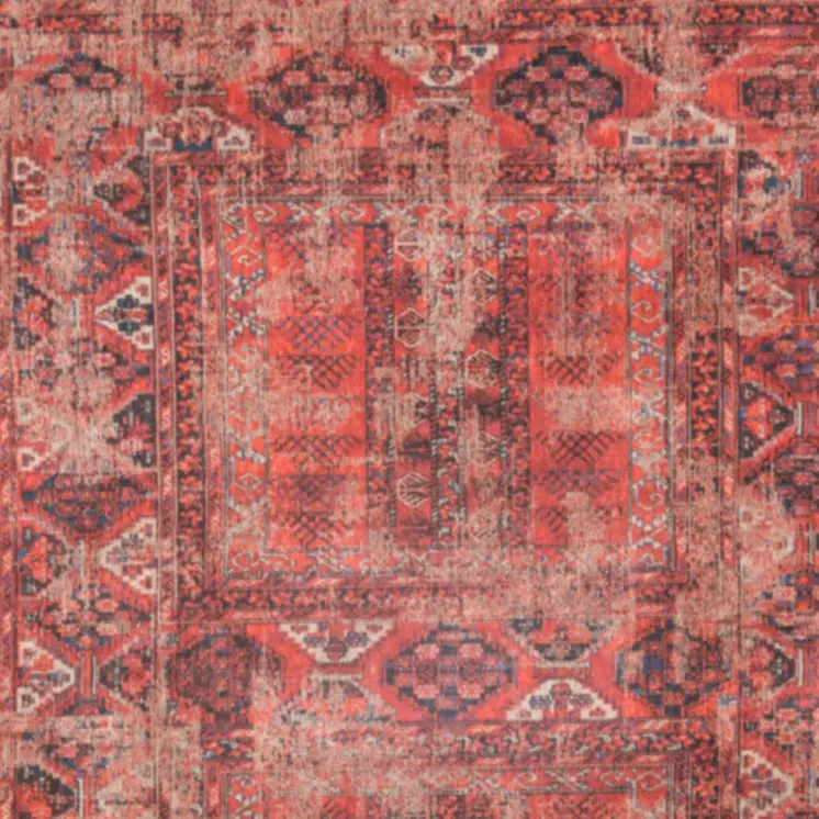6' X 8' Red Oriental Non Skid Area Rug