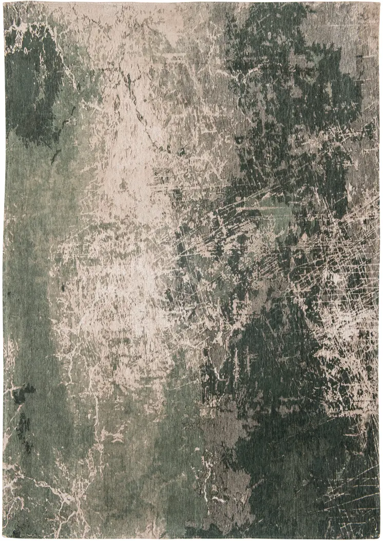 8' X 11' Beige and Green Abstract Non Skid Area Rug