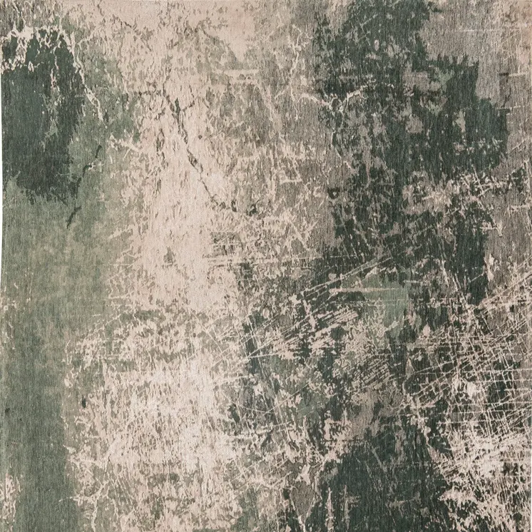 8' X 11' Beige and Green Abstract Non Skid Area Rug