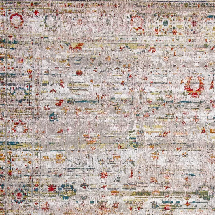 9' X 13' White Oriental Non Skid Area Rug