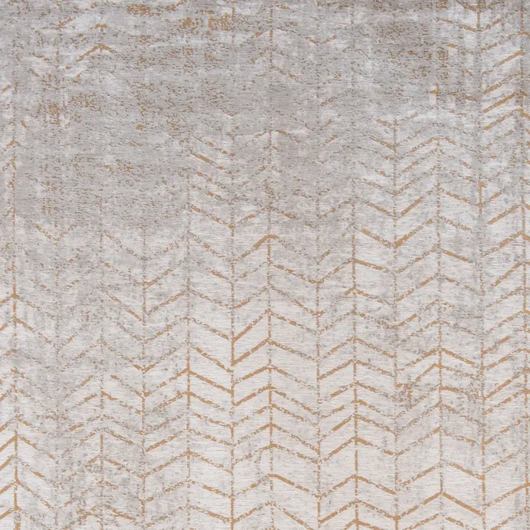 7' X 9' Gray and Yellow Chevron Non Skid Area Rug