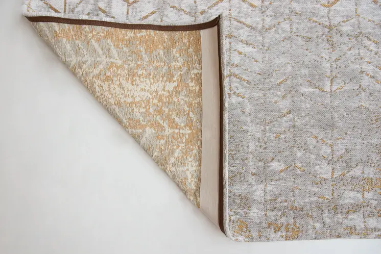 8' X 11' Gray and Yellow Chevron Non Skid Area Rug