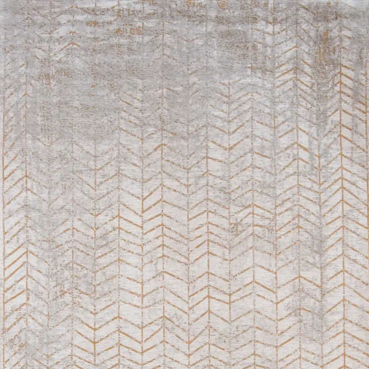 8' X 11' Gray and Yellow Chevron Non Skid Area Rug