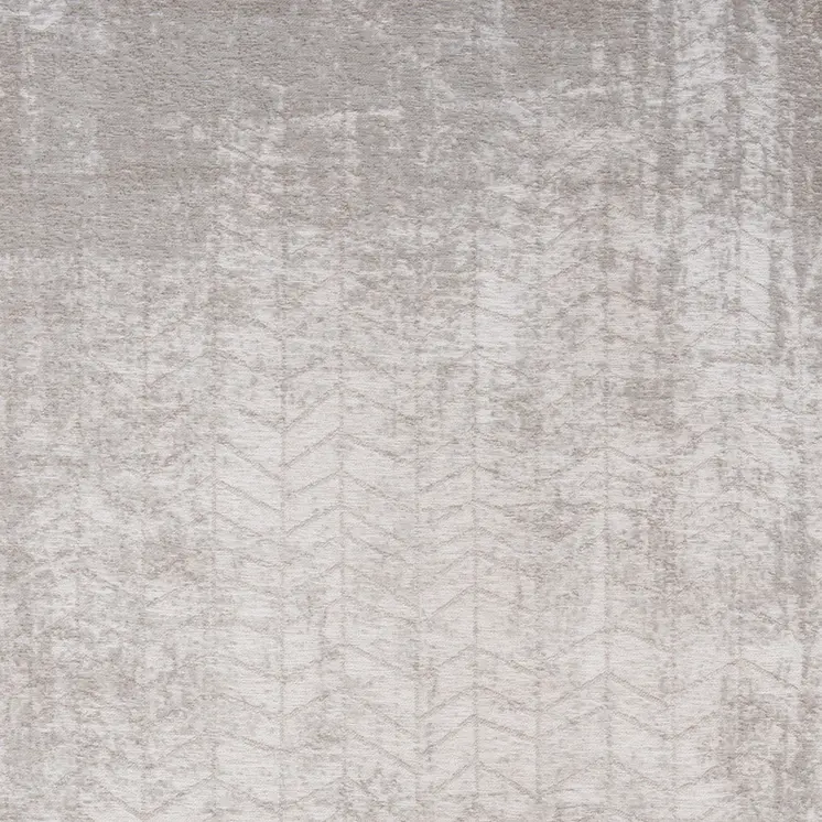 5' X 7' Gray and White Chevron Non Skid Area Rug