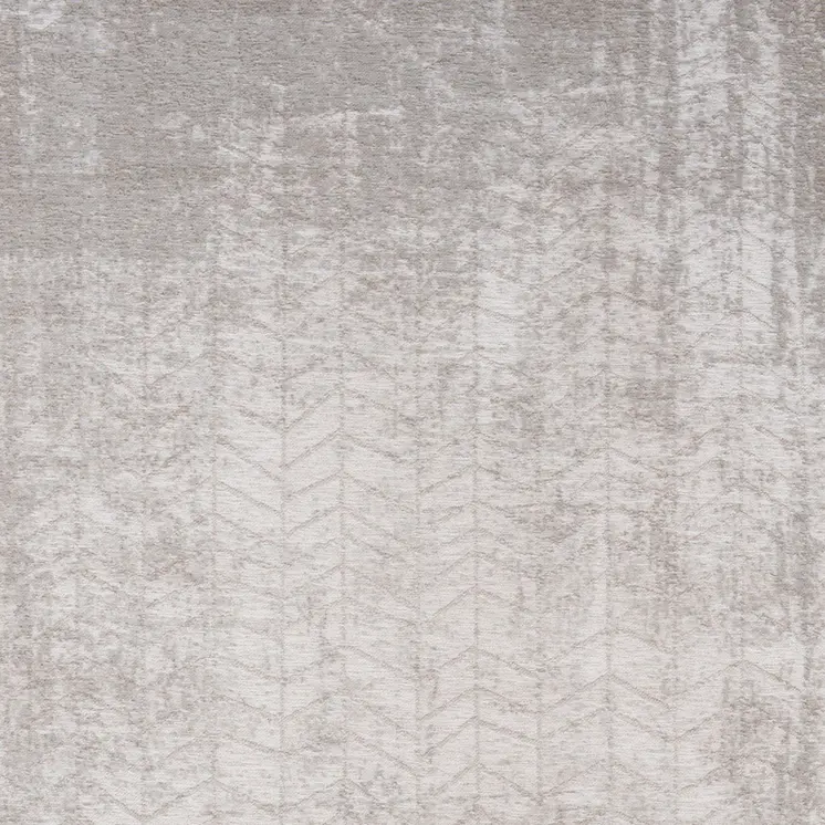 7' X 9' Gray and White Chevron Non Skid Area Rug