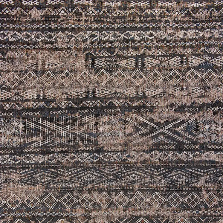 5' X 7' Gray and Beige Oriental Non Skid Area Rug