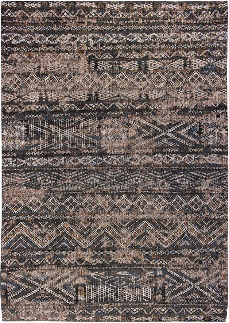 7' X 9' Gray and Beige Oriental Non Skid Area Rug