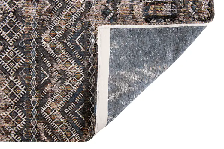 7' X 9' Gray and Beige Oriental Non Skid Area Rug