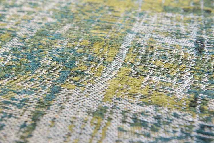 6' X 8' Blue and Green Abstract Non Skid Area Rug