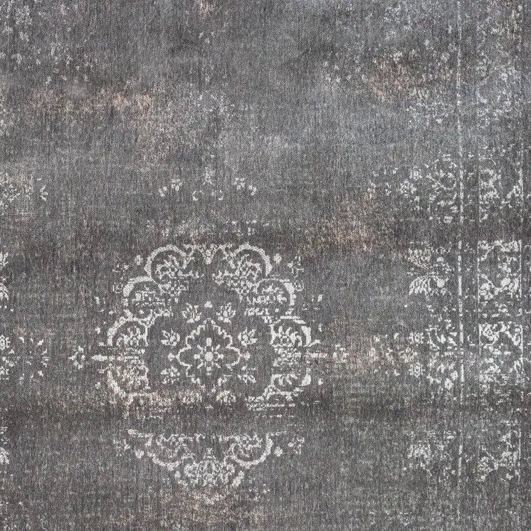 8' X 11' Gray Medallion Non Skid Area Rug