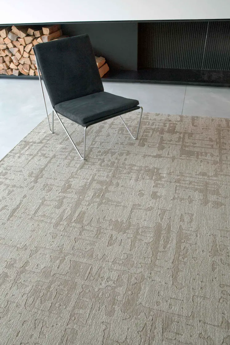 9' X 13' Gray and Beige Abstract Non Skid Area Rug