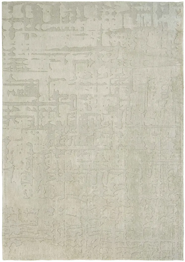9' X 13' Gray and Beige Abstract Non Skid Area Rug