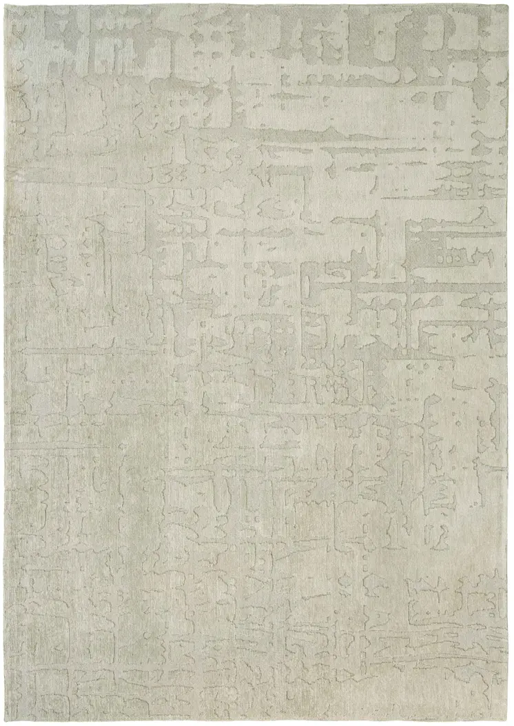 9' X 13' Gray and Beige Abstract Non Skid Area Rug