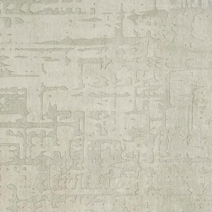8' Gray and Beige Round Abstract Non Skid Area Rug