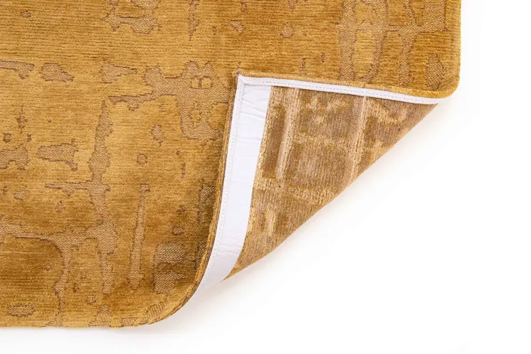 6' X 8' Yellow Abstract Non Skid Area Rug