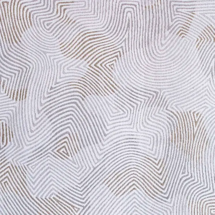 7' X 9' White Abstract Non Skid Area Rug