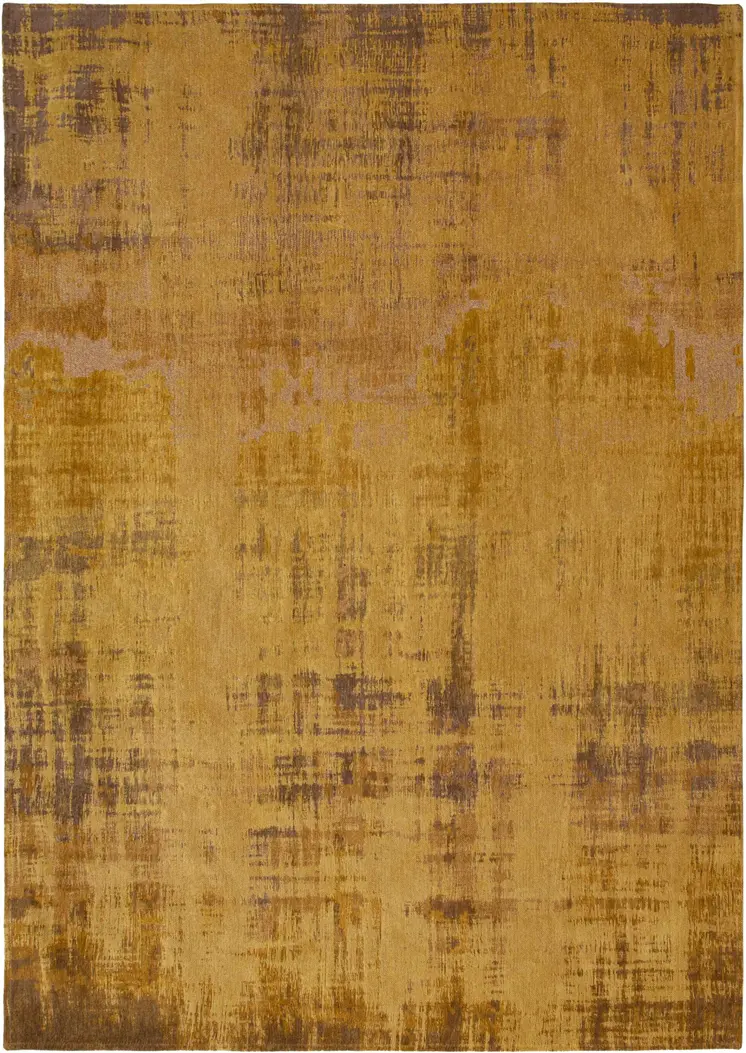 8' X 11' Yellow and Brown Abstract Non Skid Area Rug