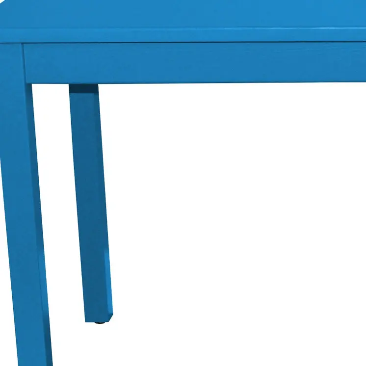 48" Caribbean Blue Solid Wood Dining Table