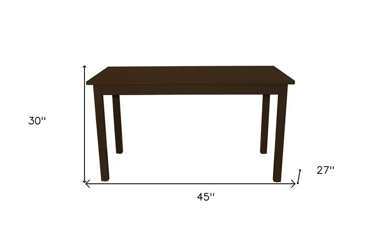 48" Coffee Solid Wood Dining Table