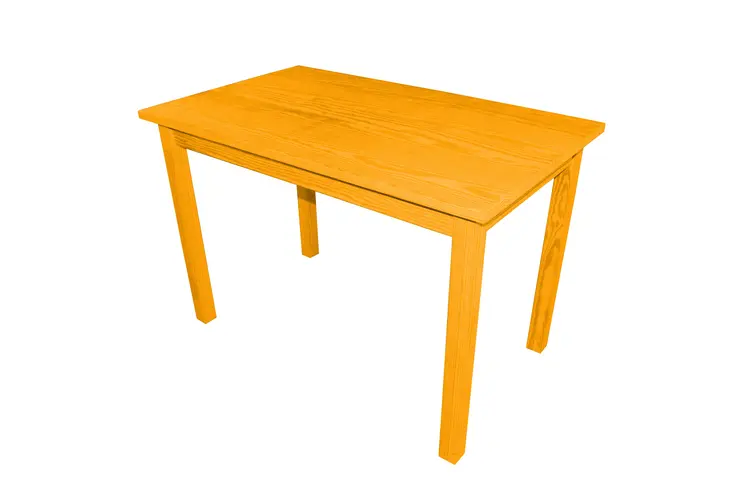 48" Goldenrod Solid Wood Dining Table